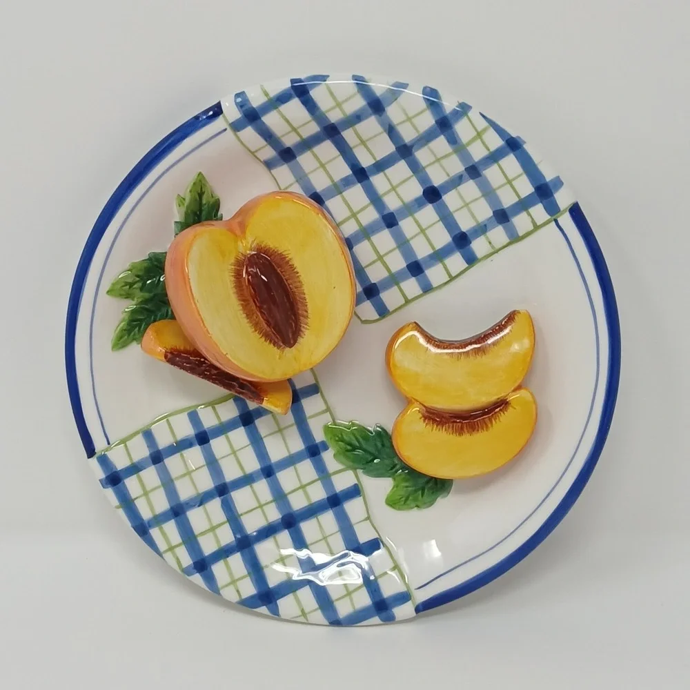 Bella Casa Fruit Wall Plate 3D By Ganz Peaches 8